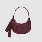 Baggu Recycled Leather Crescent Bag Small - Mahogany