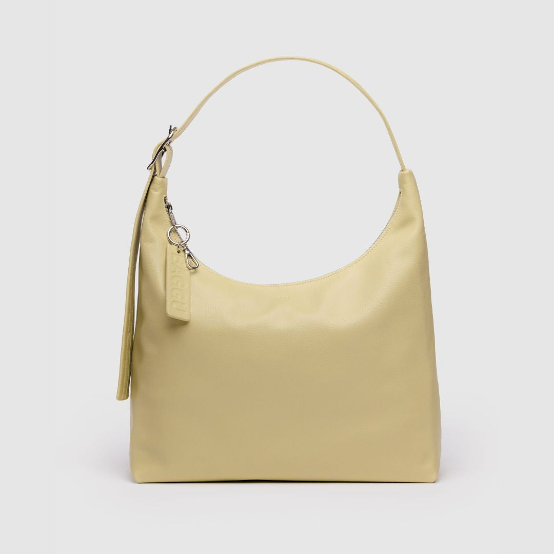 Baggu Recycled Leather Shoulder Bag - Straw_Simple_Beautiful_Things