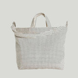Baggu Horizontal ZIP Duck Bag - Natural Grid_Smple_Beautiful_Things