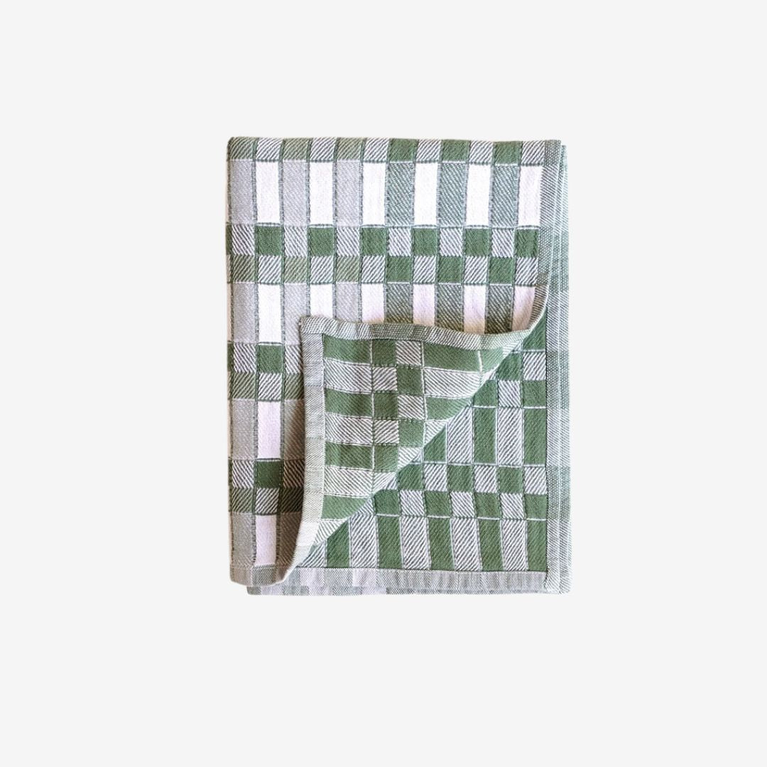 Mungo Tea Towel  Pocket Weave - Chives_Simple_Beautiful_Things