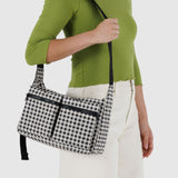 Baggu Cargo Crossbody Bag Medium - Black & White Gingham