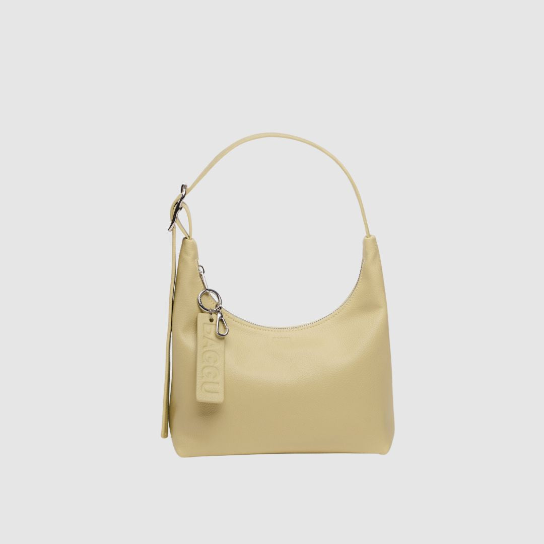 Baggu Recycled Leather Shoulder Bag Mini - Straw