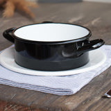 Riess Enamel Pot Black/White