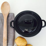 Riess Enamel Pot Black/White