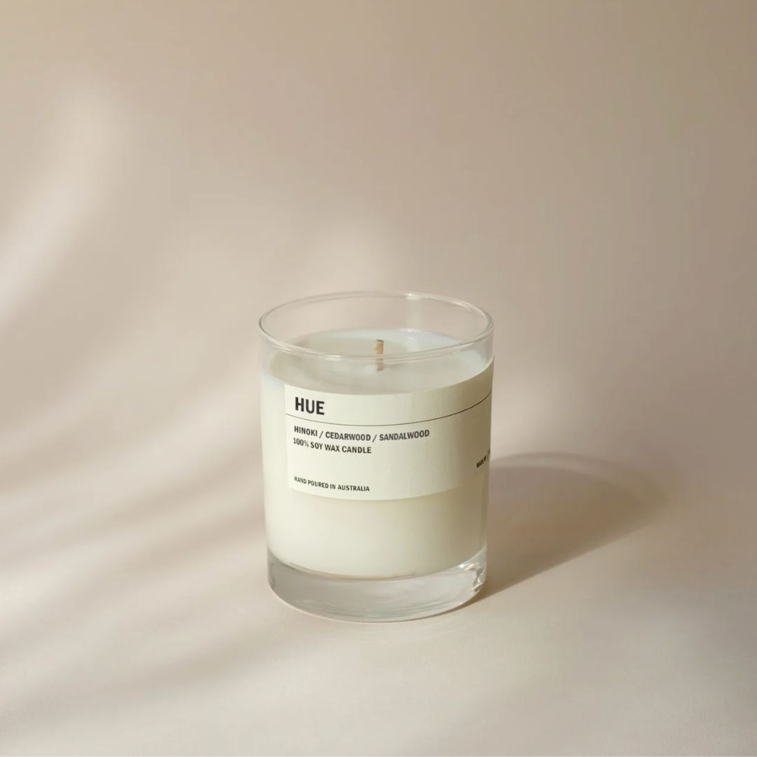 Posie Candle Clear - HUE Hinoki / Cedarwood / Sandalwood_Simple_Beautiful_Things