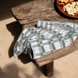Mungo Tea Towel  Pocket Weave - Chives