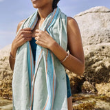 Mungo Ruti Kikoi Cotton Wrap - Sage