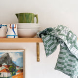 Mungo Tea Towel  Pocket Weave - Chives