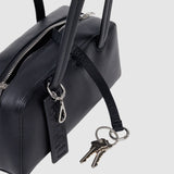 Baggu Recycled Leather Bowler Bag Small - Black