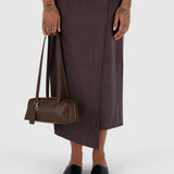Baggu Recycled Leather Bowler Bag Small - Brown