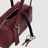 Baggu Recycled Leather Bowler Bag Small - Mahogany