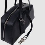 Baggu Recycled Leather Bowler Bag - Black