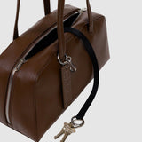 Baggu Recycled Leather Bowler Bag - Brown