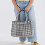 Baggu Cloud Carry On - Black & White Gingham