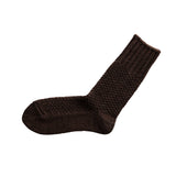 Nishiguchi Kutsushita Wool Cotton Boot Socks - Mocha Brown