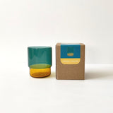 Two_tone_stacking_glass_300ml_green/yellow_simple_beautiful_things