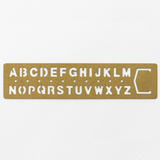 Traveler's Company Brass Template Alphabet2_Simple_Beautiful_Things