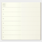 Traveler's Notebook Refill - Diary Weekly + Memo - simplebeautifulthings