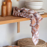 Mungo Tea Towel  Pocket Weave - Papaya