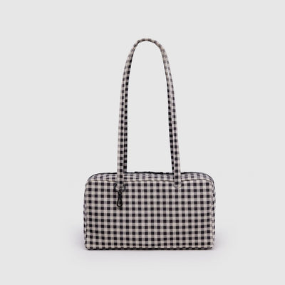 Baggu Bowler Bag - Black & White Gingham_Simple_BEautiful_Things