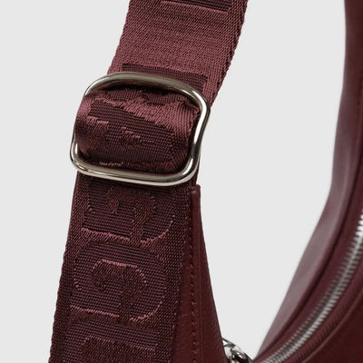 Baggu Recycled Leather Crescent Bag Small - Mahogany