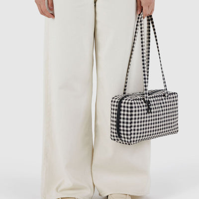 Baggu Bowler Bag - Black & White Gingham
