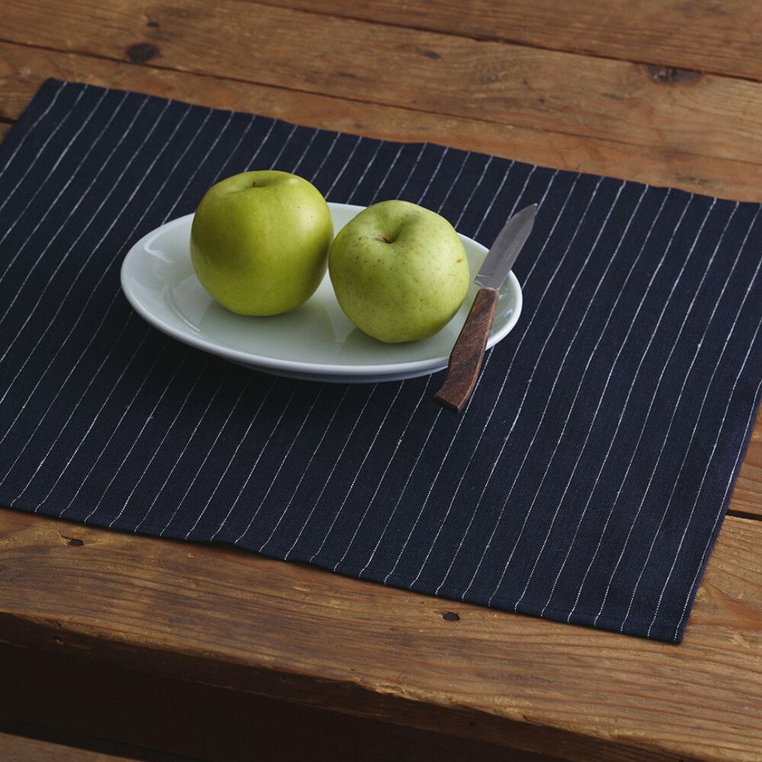 Linen Placemat -Harper Pin Stripe