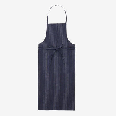 Linen Apron - Full Navy Pin Stripe_Simple_Beautiful_Things