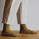 Nishiguchi Kutsushita Wool Cotton Boot Socks - Mustard