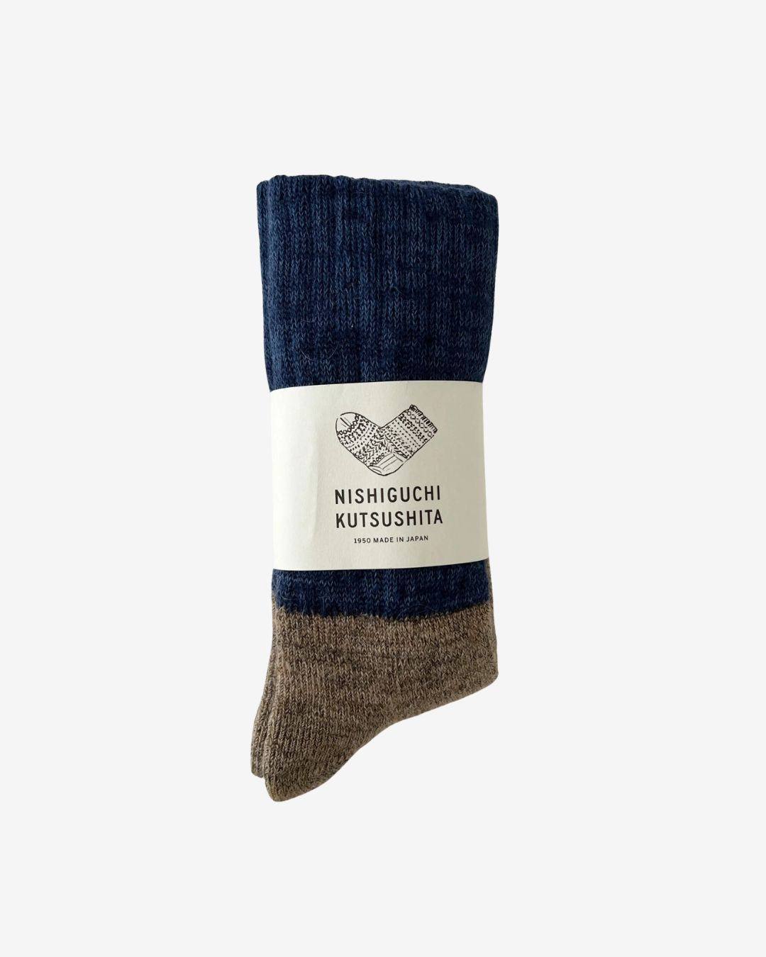 Nishiguchi Kutsushita Mohair Wool Pile Socks - Navy_Simple_Beautiful_Things