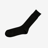 Nishiguchi Kutsushita Praha Egyptian Cotton Ribbed Sock - Black