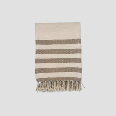 KILIIM Throw Blanket Beige Stripes_Simple_Beautiful_Things