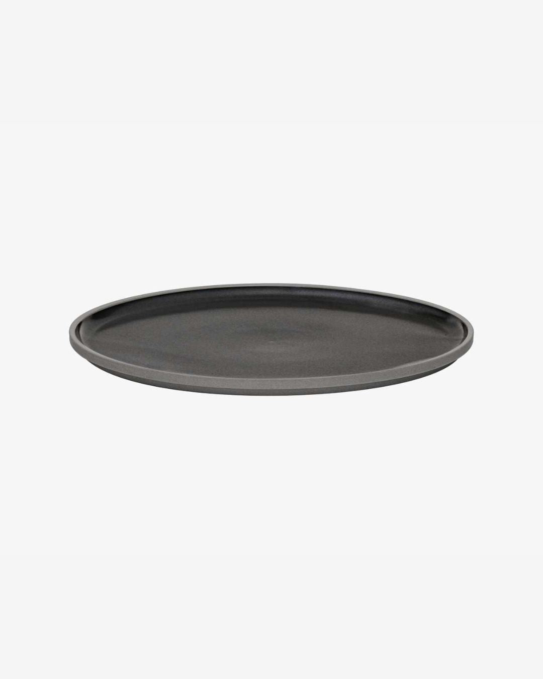 Hasami Porcelain Plate_18.5_dark_grey_Simple_Beautiful_Things