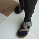 Nishiguchi Kutsushita Praha Egyptian Cotton Ribbed Sock - Black