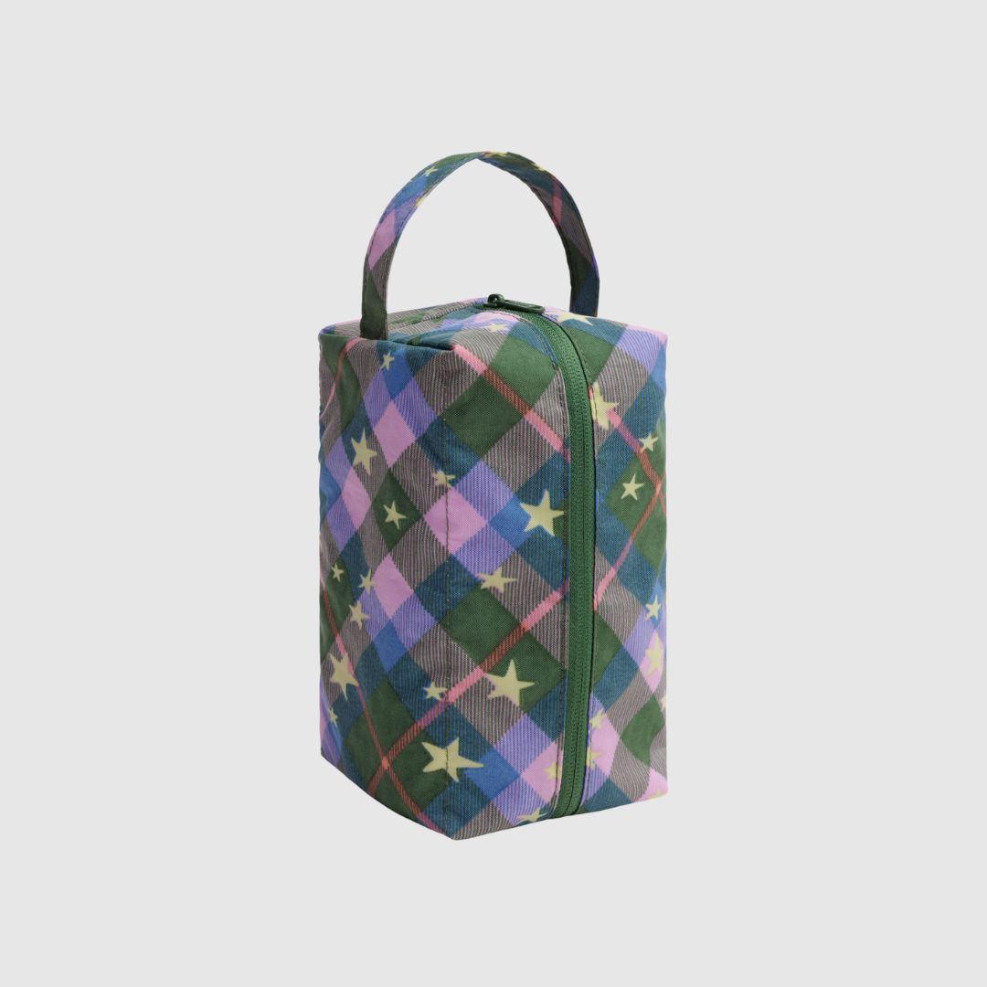 Baggu Dopp Kit - Green Star Plaid_Simple_Beautiful_Things