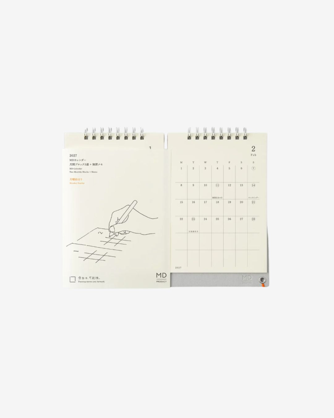Midori MD - 2027 Desk Calendar Twin_Simple_Beasutiful_Things