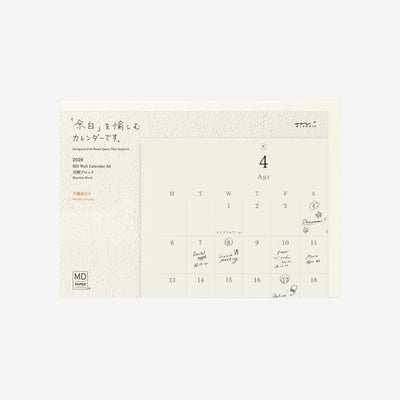 Midori MD - 2026 Folded Wall Calendar - A4_Simple-Beautiful_Things