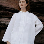 Mungo Linen Pyjama Set - Chalk