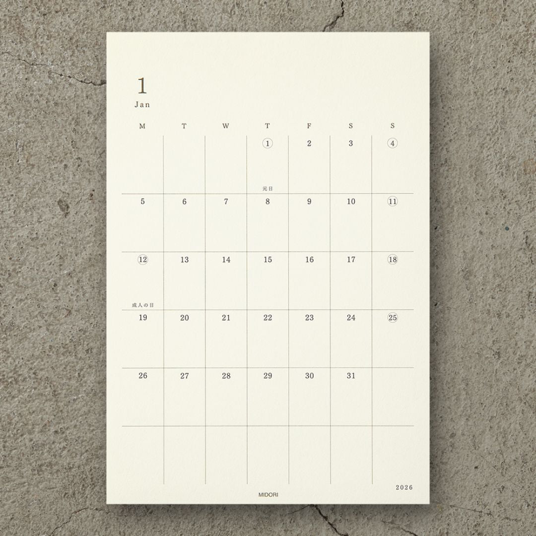 Midori MD - 2026 Diary Stickers