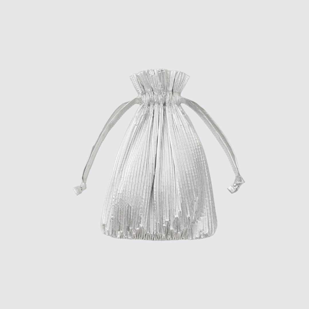 Baggu Pleated Baggu - Chrome Metallic_Simple_Beautiful_Things