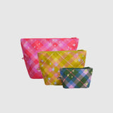 Baggu Go Pouch Set - Star Plaid