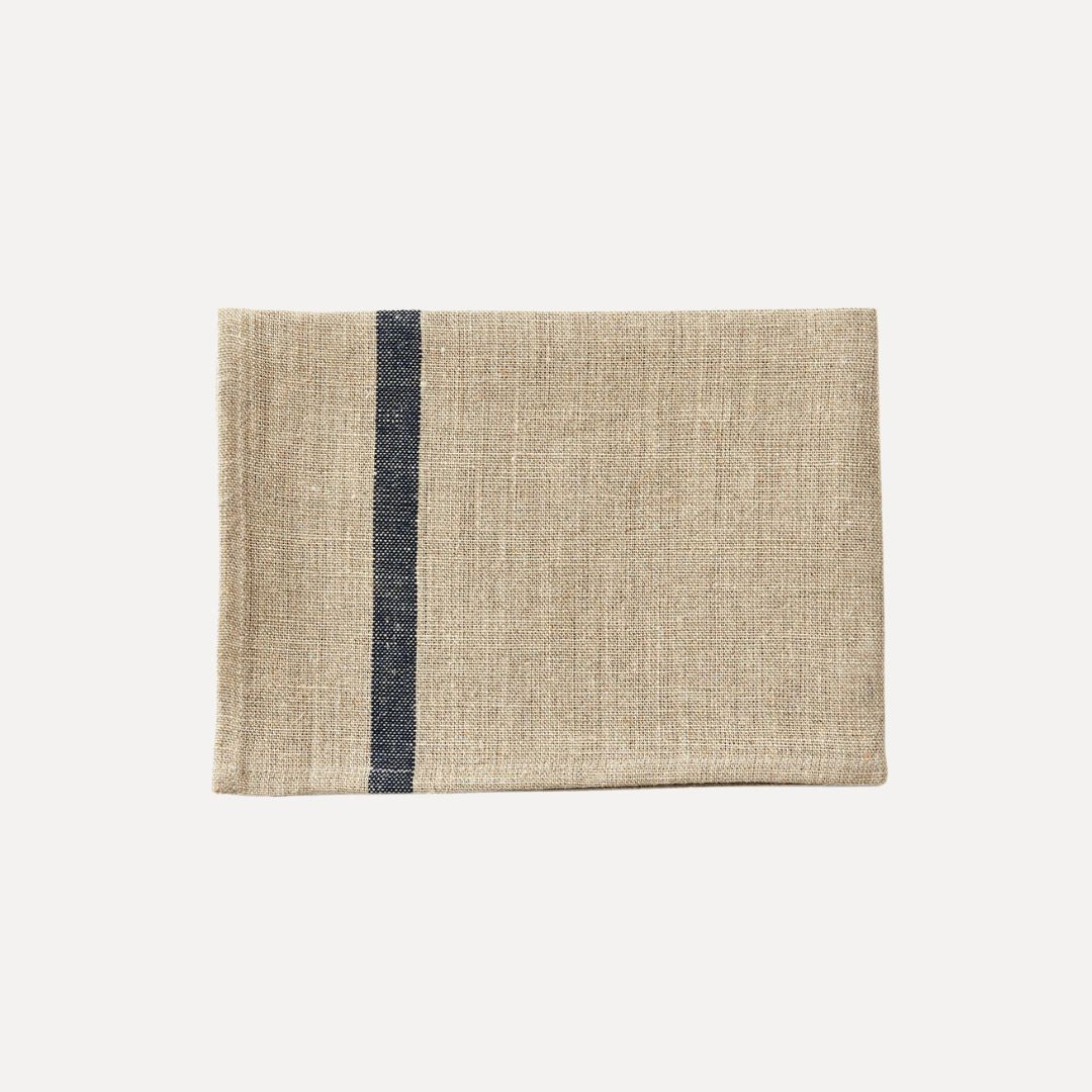 Linen Tea Towel - Natural Stripe