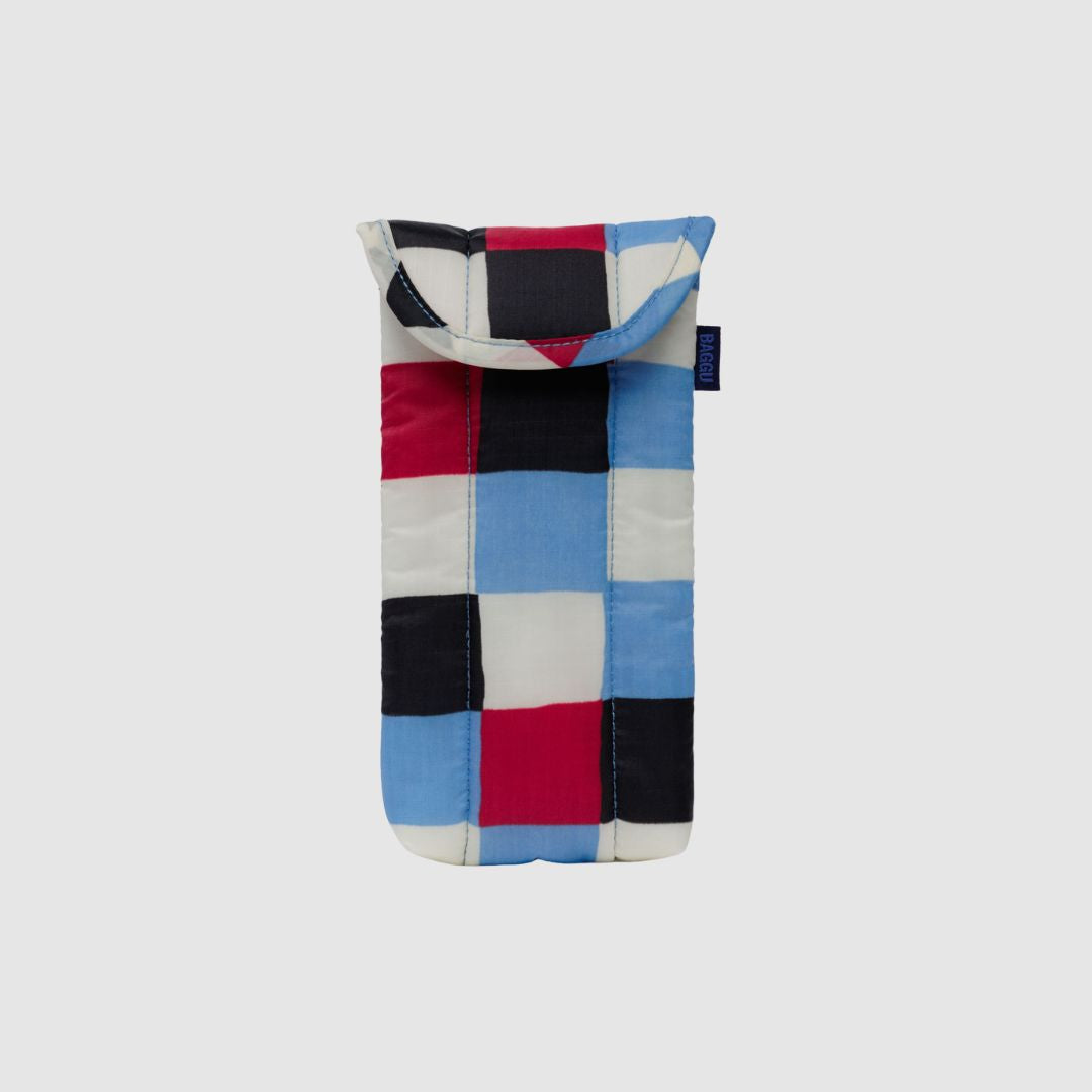 Baggu Puffy Glasses Sleeve - Painted Check