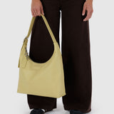 Baggu Recycled Leather Shoulder Bag - Straw