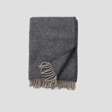 Klippan Eco Wool Blanket Bazaar Midnight and Stone