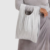 Baggu Pleated Baggu - Chrome Metallic
