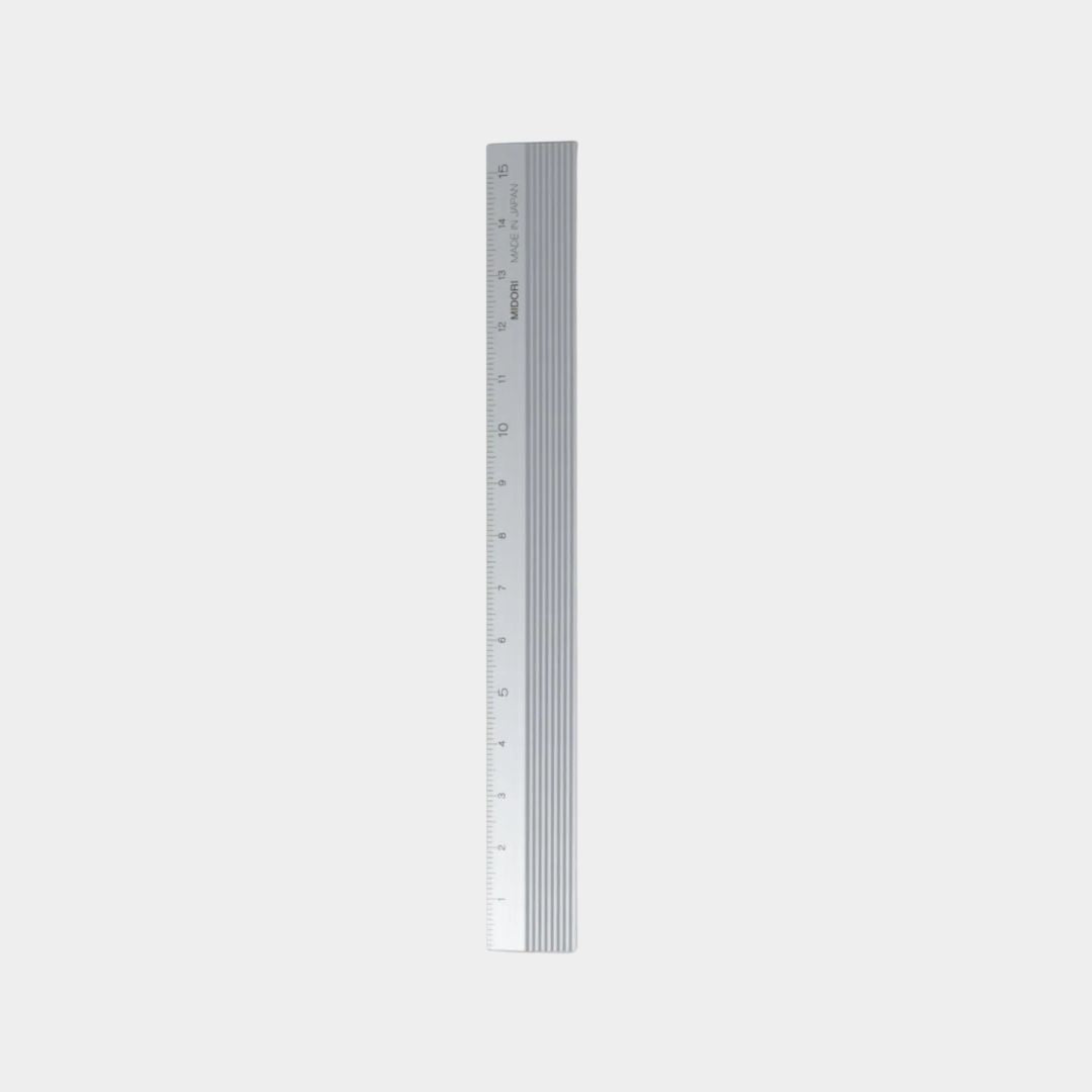 Midori Aluminium Ruler_Silver_Simple_Beautiful_Things