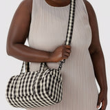 Baggu Duffle Bag - Black and Cream Gingham