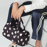 Baggu Duffle Bag - Black and Cream Polka Dot