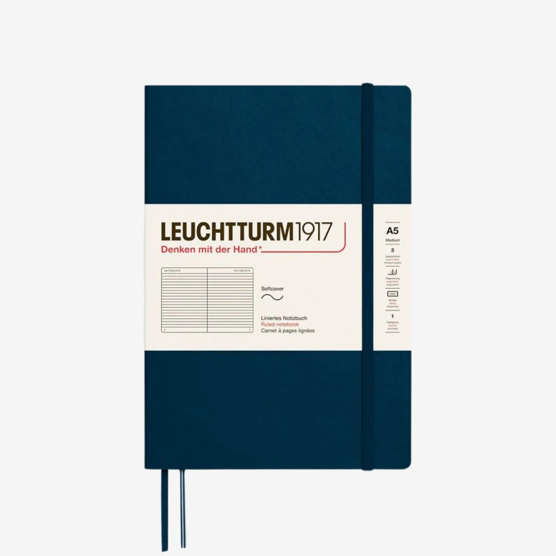 Leuchtturm1917 Soft Cover Notebook - Deep Sea A5 Lined